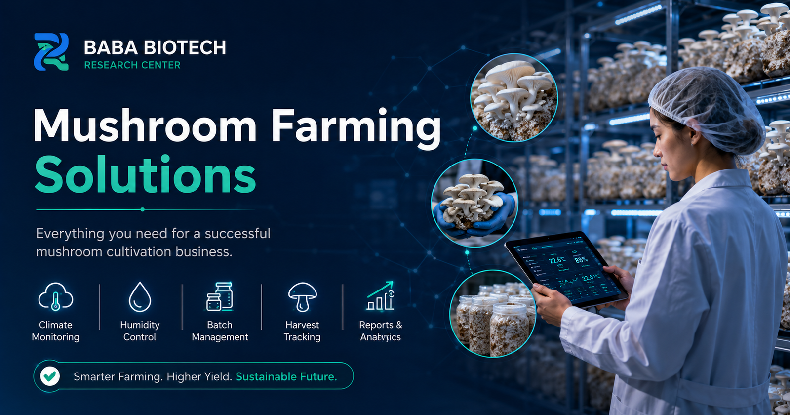 Mushroom farming banner image