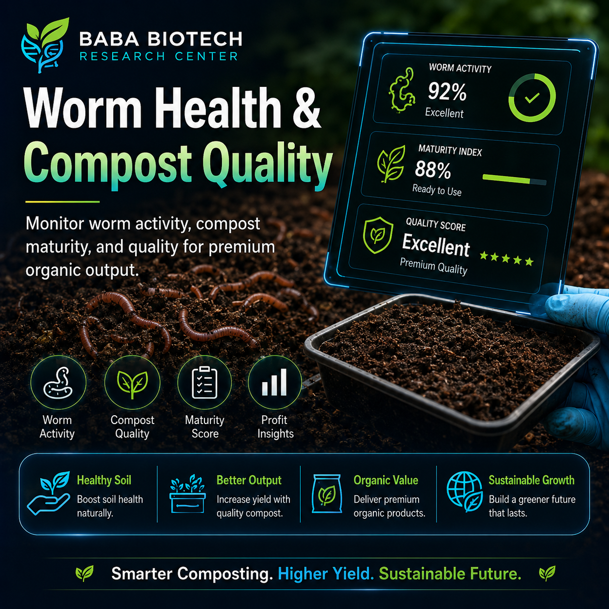 Vermicompost support